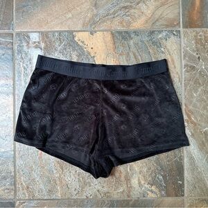 Juicy Couture Black Velour Shorts Women’s Size Large Velvet Y2K